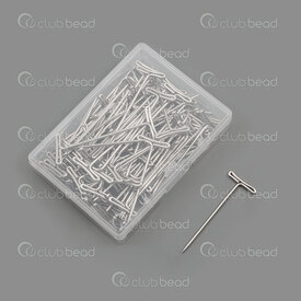 2001-0114-38 - Metal T'' Pins 15x38mm Natural 100pcs 2001-0114-38,Packaging products,montreal, quebec, canada, beads, wholesale