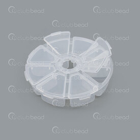 2001-0216 - Plastic Storage Box (8) 28x28x20mm inner Clear 10x2.5cm 1pc 2001-0216,Boxes,montreal, quebec, canada, beads, wholesale