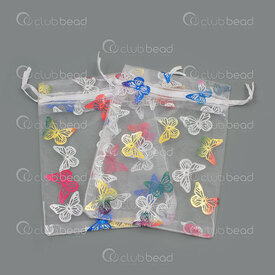2001-0334-12MIX - Organza Bag Buttefly 9X12cm Mix Color 10pcs 2001-0334-12MIX,c,montreal, quebec, canada, beads, wholesale