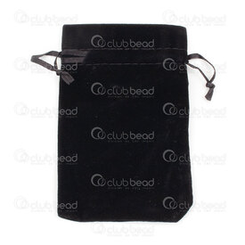 2001-0396-004 - Velvet Bag Black 8x12cm 10pcs 2001-0396-004,Bags,montreal, quebec, canada, beads, wholesale