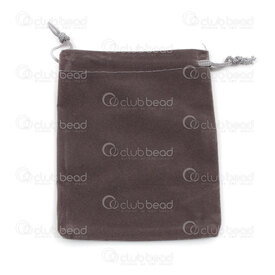 2001-0396-1002 - Velvet Bag Warm grey 10x12cm 10pcs 2001-0396-1002,Bags,Fabrics,montreal, quebec, canada, beads, wholesale