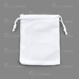 2001-0397-004 - Velvet Bag White 7x9cm 10pcs 2001-0397-004,White,Textile,Velvet,Bag,White,7x9cm,10pcs,China,montreal, quebec, canada, beads, wholesale