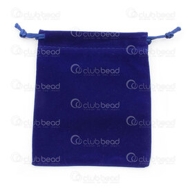 2001-0398-002 - Velvet bag 10x12cm Cobalt 10pcs 2001-0398-002,Boxes,montreal, quebec, canada, beads, wholesale
