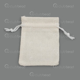2001-0399-0902 - Fabrics Bag Off White 7x9cm 10pcs 2001-0399-0902,New Products,10pcs,Textile,Fabrics,Bag,Off White,7x9cm,10pcs,China,montreal, quebec, canada, beads, wholesale