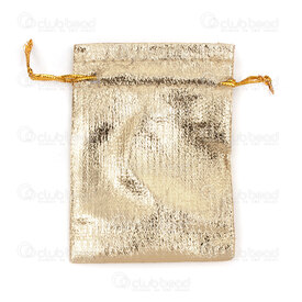 2001-0399-1202 - Fabric Bag Gold 9x12cm 10pcs 2001-0399-1202,tissu,montreal, quebec, canada, beads, wholesale
