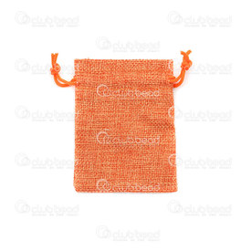 2001-0430-004 - Hand made Hemp bag 7*9 orange color 10pcs 2001-0430-004,2001-043,montreal, quebec, canada, beads, wholesale