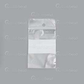 2001-0502-100 - Plastic Reclosable Bag With White Patch Clear 50X70mm 100pcs 2001-0502-100,Packaging products,montreal, quebec, canada, beads, wholesale