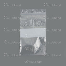 2001-0505-100 - Plastic Reclosable Bag With White Patch Clear 70X110mm 100pcs 2001-0505-100,Plastic,montreal, quebec, canada, beads, wholesale