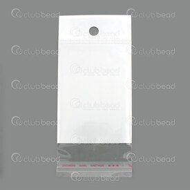 2001-0518-200 - Plastic Bag Self-Seal Clear front/White back 60X80mm 200pcs 2001-0518-200,Packaging products,montreal, quebec, canada, beads, wholesale