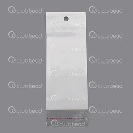 2001-0522-100 - Plastic Bag Self-Seal Clear front/White back 50x95mm 100pcs 2001-0522-100,Bags,montreal, quebec, canada, beads, wholesale