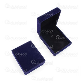 2001-0613-SF04 - Velvet Pendant box Fancy Design 8x7x3cm Dark Blue inner 6.4x7x1.5cm Straight Edge 1pc 2001-0613-SF04,Boxes,montreal, quebec, canada, beads, wholesale