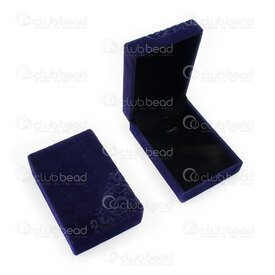2001-0614-SF04 - Velvet Pendant box Fancy Design 10x7x3.5cm Dark Blue inner 6.3x8.8x0.9mm Straight Edge 1pc 2001-0614-SF04,Boxes,montreal, quebec, canada, beads, wholesale