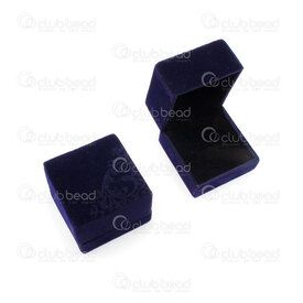 2001-0616-SF04 - Velour Boîte pour Bague Motif Fantaisie 6x6x4.8cm Bleu Marine Intérieur 5.3x4.6x2cm Contour Droit 1pc 2001-0616-SF04,Boîtes,Cadeaux,montreal, quebec, canada, beads, wholesale