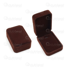 2001-0618-02 - Velvet Pendant box 10x7x3.5cm Coffee inner 9x6.5x1.5cm 1pc 70gr 2001-0618-02,Boxes,montreal, quebec, canada, beads, wholesale