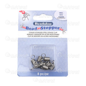 216A-110 - Colled Stainless steel strand clip 216A-110,montreal, quebec, canada, beads, wholesale
