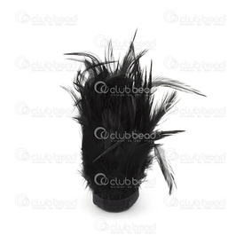 2501-0211-16 - Plume Coq Noir 10-15cm Bouquet(1m) 2501-0211-16,Bunch(1m),Feather,Rooster,Black,10-15cm,Bunch(1m),Chine,montreal, quebec, canada, beads, wholesale