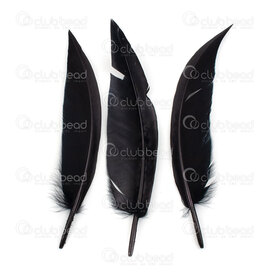 2501-0263-02 - Goose Feather 10-15cm Black approx.50pcs 2501-0263-02,montreal, quebec, canada, beads, wholesale