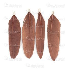 2501-0350-04GL - Feather Duck Brown 7-9cm With Gold Connector 20pcs 2501-0350-04GL,Brown,Feather,Duck,Brown,7-9cm,20pcs,China,With Gold Connector,montreal, quebec, canada, beads, wholesale
