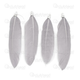 2501-0350-04WH - Feather Duck Medium Grey 7-9cm With Nickel Connector 20pcs 2501-0350-04WH,7-9cm,Feather,Duck,Medium Grey,7-9cm,20pcs,China,With Nickel Connector,montreal, quebec, canada, beads, wholesale
