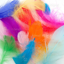 2501-0352-MIX - Feather Goose Fluffy Vivid Color Mix 8-12cm 100pcs 2501-0352-MIX,100pcs,Goose,Feather,Goose,Vivid Color Mix,8-12cm,100pcs,China,Fluffy,montreal, quebec, canada, beads, wholesale