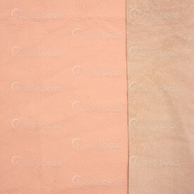 2501-0400-52 - Pig Leather Soft Thin Salmon App. 12x12in Thickness app. 0.4mm 1pc Italy 2501-0400-52,Leather,montreal, quebec, canada, beads, wholesale