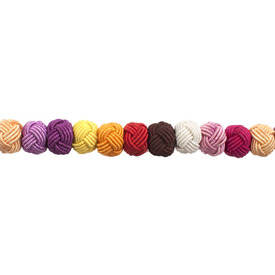 *2501-0510-MIX - Bead Hand Woven Ball 10MM Mix 20pcs India *2501-0510-MIX,montreal, quebec, canada, beads, wholesale