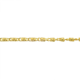 *2601-0402-GL - Metal Scroll Chain 13.5x5.3mm Gold 5m Roll *2601-0402-GL,Chains,By styles,Scroll,Metal,Scroll,Chain,13.5x5.3mm,Gold,5m Roll,China,montreal, quebec, canada, beads, wholesale