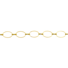 *2601-0464-GL - Metal Chain Linked Oval 10x15mm Gold 10m *2601-0464-GL,Chains,10m,Metal,Chain,Linked Oval,10X15MM,Gold,10m,China,montreal, quebec, canada, beads, wholesale