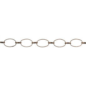 *2601-0464-OXCO - Metal Chain Linked Oval 10x15mm Antique Copper 10m *2601-0464-OXCO,chaîne,10m,Metal,Chain,Linked Oval,10X15MM,Antique Copper,10m,China,montreal, quebec, canada, beads, wholesale