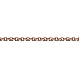 *2601-0482-OXCO - Metal Cable Chain Soldered Brass 3x2mm Antique Copper 20m Roll *2601-0482-OXCO,Chains,Soldered,Metal,Cable,Chain,Soldered Brass,3X2MM,Antique Copper,20m Roll,China,montreal, quebec, canada, beads, wholesale