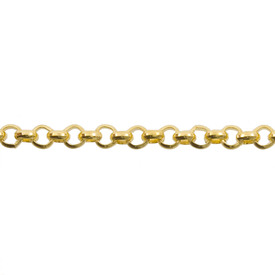 2601-0490-GL - Metal Rolo Chain Iron 3.8mm Gold 15m Roll 2601-0490-GL,Chains,Metal,Rolo,Chain,Iron,3.8mm,Gold,15m Roll,China,montreal, quebec, canada, beads, wholesale
