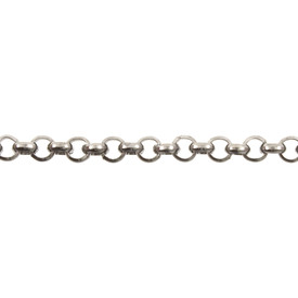 2601-0490-WH - Metal Rolo Chain Iron 3.8mm Nickel 15m Roll 2601-0490-WH,Chains,Nickel,Metal,Rolo,Chain,Iron,3.8mm,Nickel,15m Roll,China,montreal, quebec, canada, beads, wholesale