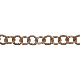 *2601-0492-OXCO - Metal Mirror Cable Chain Iron 12mm Antique Copper 5m Roll *2601-0492-OXCO,Chains,12mm,Metal,Mirror Cable,Chain,Iron,12mm,Antique Copper,5m Roll,China,montreal, quebec, canada, beads, wholesale