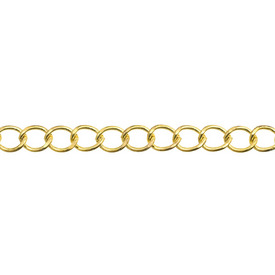 *2601-0512-GL - Metal Curb Chain 13.7x10.2mm Gold 1 Yard *2601-0512-GL,montreal, quebec, canada, beads, wholesale