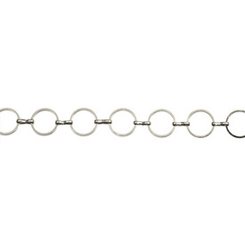 *2601-0558-WH - Metal Chain Linked Round 12mm Nickel Free Nickel 1 Yard *2601-0558-WH,montreal, quebec, canada, beads, wholesale