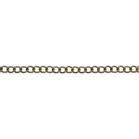*2601-0560-OXBR - Metal Curb Chain Soldered 2.5x3.5mm Nickel Free Antique Brass 1 Yard *2601-0560-OXBR,montreal, quebec, canada, beads, wholesale