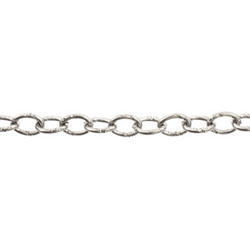 *2601-0594-WH - Chaîne Forçat Métal Fer 9x12mm Nickel 1 Verge *2601-0594-WH,montreal, quebec, canada, beads, wholesale