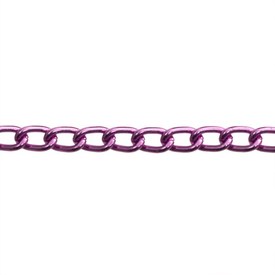 2601-0601-02 - Aluminium Curb Chain 9.7x5.9mm Violet 10m Spool 2601-0601-02,Aluminium,Aluminium,Curb,Chain,9.7X5.9mm,Violet,10m Roll,China,montreal, quebec, canada, beads, wholesale