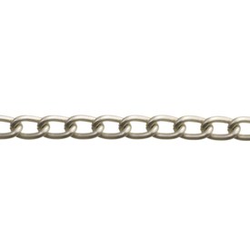 2601-0601-06 - Aluminium Curb Chain 9.7x5.9mm Silver Matt 10m Spool 2601-0601-06,Aluminium,Curb,Chain,9.7X5.9mm,Silver,Matt,10m Roll,China,montreal, quebec, canada, beads, wholesale