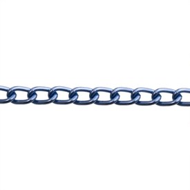 2601-0601-16 - Aluminium Curb Chain 9.7x5.9mm Dark Blue 10m Spool 2601-0601-16,Chains,9.7X5.9mm,Aluminium,Curb,Chain,9.7X5.9mm,Blue,Dark,10m Roll,China,montreal, quebec, canada, beads, wholesale