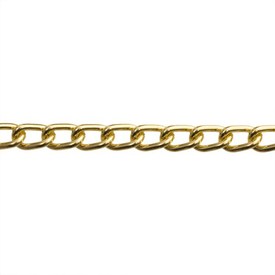 2601-0601-20 - Aluminium Curb Chain 9.7x5.9mm Gold 10m Spool 2601-0601-20,Chains,Aluminum,montreal, quebec, canada, beads, wholesale