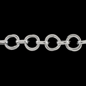 2601-0607-10 - Aluminium Multi-Rings Chain 25mm Silver 5m Roll 2601-0607-10,Aluminum,montreal, quebec, canada, beads, wholesale