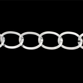 *2601-0708-10 - Aluminum Curb Chain Lined Design 28x41mm Silver 1m *2601-0708-10,montreal, quebec, canada, beads, wholesale
