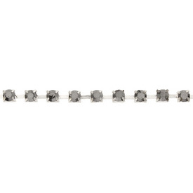 2601-0800-04 - Rhinestone Silver Chain Square Base SS14 Hematite 5m Roll 2601-0800-04,Chains,Rhinestones,Rhinestone,Silver,Chain,Square Base,SS14,Hematite,5m Roll,China,montreal, quebec, canada, beads, wholesale