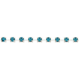 2601-0800-06 - Chaîne Argent Pierre du Rhin Base Carrée SS14 Zircon Bleu Rouleau de 5m 2601-0800-06,Chaînes,Pierres du Rhin,montreal, quebec, canada, beads, wholesale
