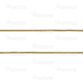 2601-1008-N1.2-G - Stainless Steel 304 Round Snake Chain 1.2mm Gold 5m Roll 2601-1008-N1.2-G,Chains,Stainless Steel ,Gold,5m Roll,Stainless Steel 304,Round Snake,Chain,1.2mm,Gold,5m Roll,China,montreal, quebec, canada, beads, wholesale