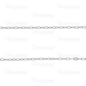 2601-1012-10m - Stainless Steel 304 Mirror Curb Chain 2x4x0.5mm Natural 10m Roll 2601-1012-10m,montreal, quebec, canada, beads, wholesale