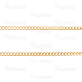 2601-1122-GL - Stainless Steel 304 Curb Chain 3.5x5mm Gold 5m Roll 2601-1122-GL,chaîne,5m Roll,Stainless Steel 304,Curb,Chain,3.5x5mm,Gold,5m Roll,China,montreal, quebec, canada, beads, wholesale
