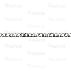 2601-1122-N - Stainless Steel 304 Curb Chain Flat 3.5mm Natural 5m Roll 2601-1122-N,Chains,Stainless Steel 304,Curb,Chain,Flat,3.5MM,Natural,5m Roll,China,montreal, quebec, canada, beads, wholesale
