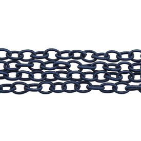 2601-1200-08 - Fabric Chain Oval 8x12mm Navy 1 Yard 2601-1200-08,montreal, quebec, canada, beads, wholesale